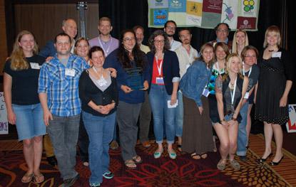 The Wheatsville Co-op contingent was well represented by board and staff members (above, with Board Service Award-winner Rose Marie Klee). Wheatsville Co-op board and staff